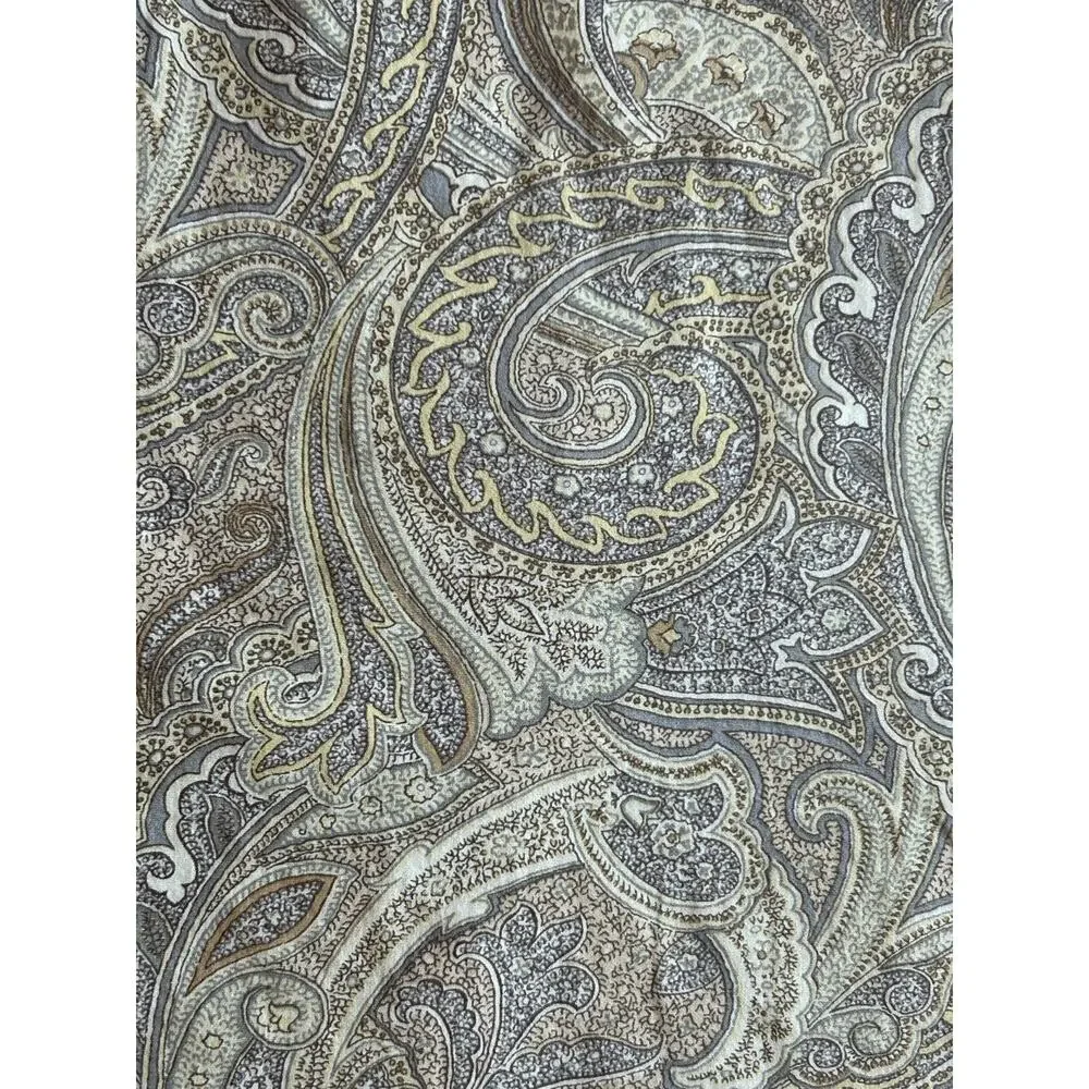 Ralph Lauren Standard Rectangular‎ Pillow Sham Yellow Blue Paisley 100% Cotton